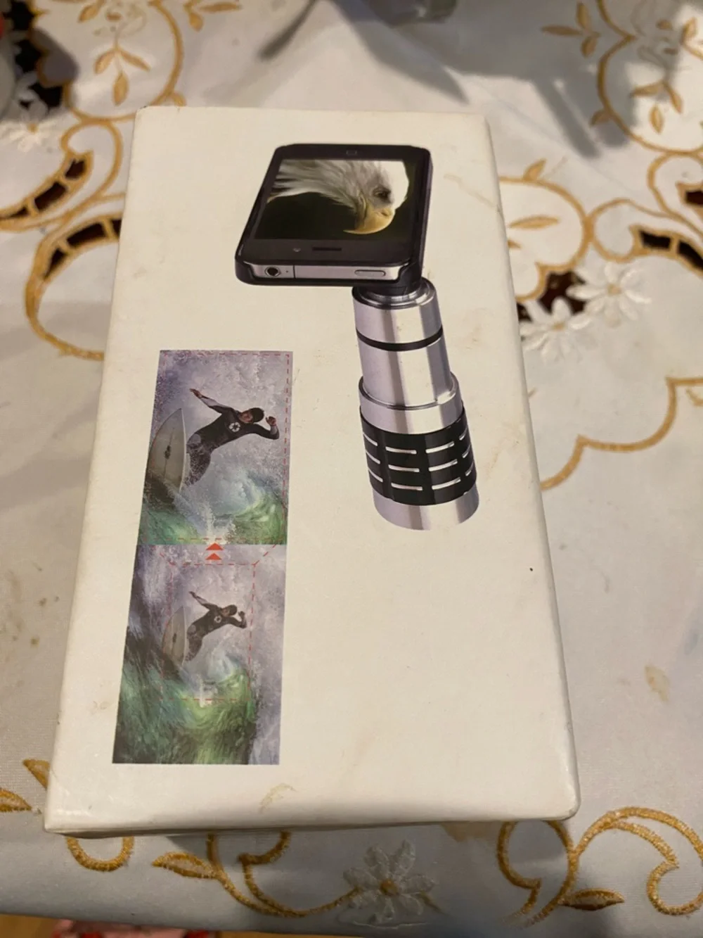 Mobile Telephoto Lens 12x Zoom with Tripod - Silver & Black